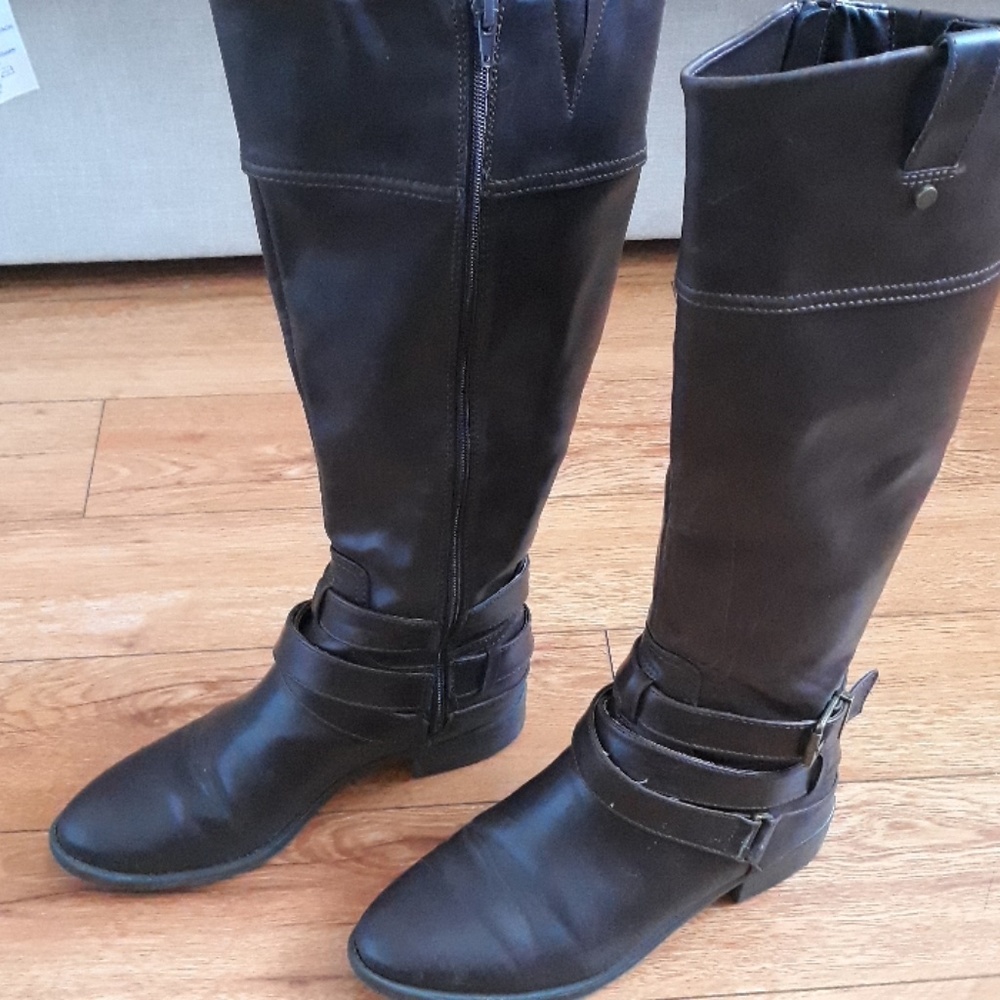 Brown long boots